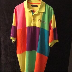 COOGI Multicolor Block Polo Shirt • XL